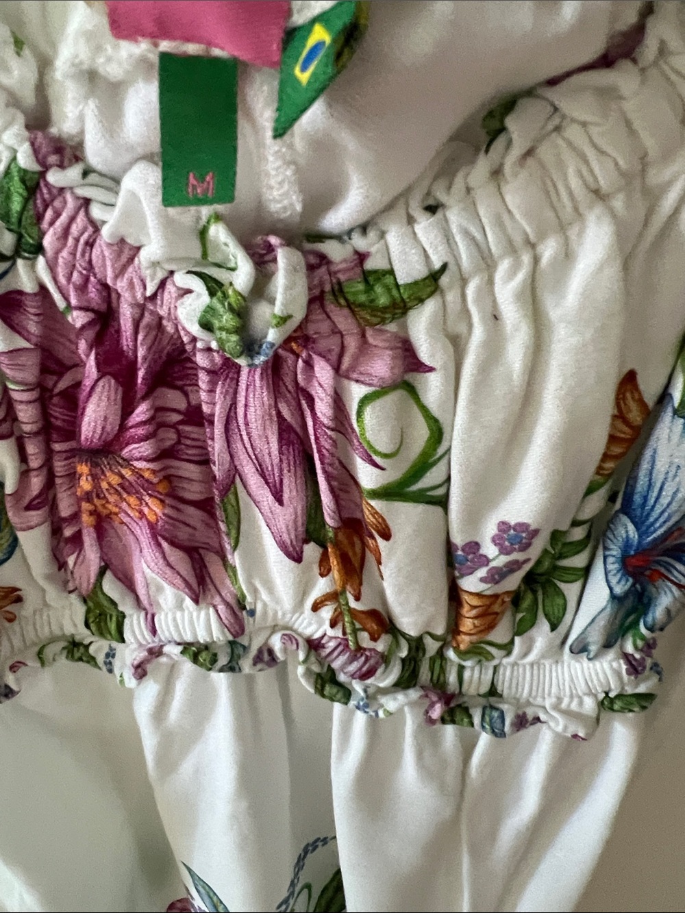 FARM Rio White Maxi Dress with Multicolor Floral Print - Picture 4 of 7